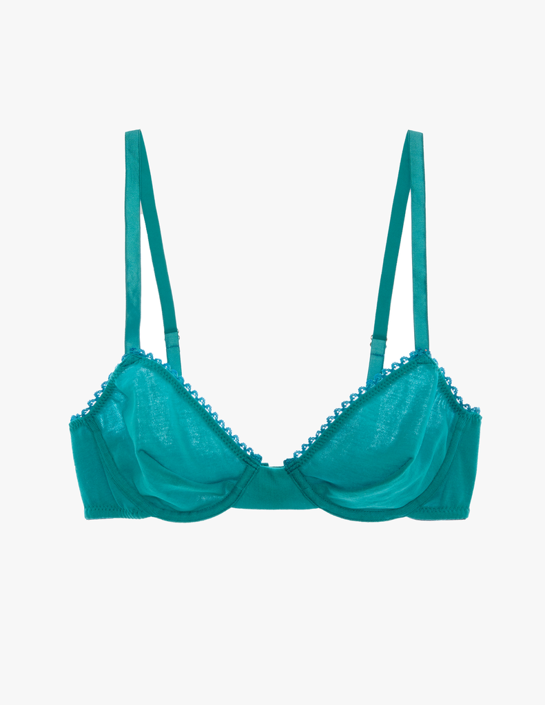 sofia organic cotton bra in color parrot blue