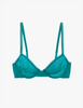 sofia organic cotton bra in color parrot blue