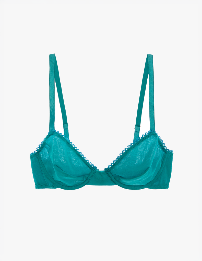 sofia organic cotton bra in color parrot blue