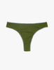 Araks Stella thong in Moss on an off-white background