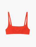 The araks quinn bikini top in papaya orange