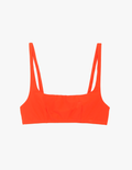 The araks quinn bikini top in papaya orange