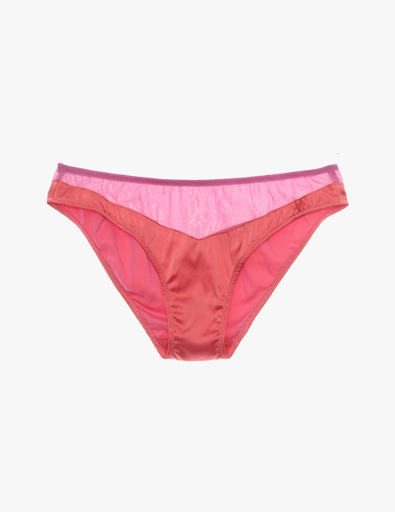 The araks silk charmeuse aaron panty in tart pink