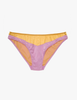 The araks silk aaron panty in empress purple and yellow