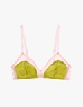 An araks silk charmeuse and silk georgette beatrice bralette in confection pink
