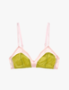 An araks silk charmeuse and silk georgette beatrice bralette in confection pink