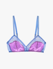 The araks silk charmeuse beatrice bralette in viola purple