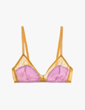 The araks silk beatrice bralette in empress purple and gold