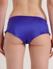A model in the araks silk gal hipster in tanzanite blue