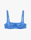 the araks silk charmeuse gita underwire bra in bluet blue