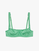 The araks silk gita underwire bra in cypress green