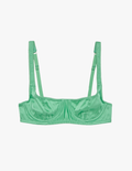 The araks silk gita underwire bra in cypress green
