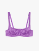 The araks silk gita underwire bra in viola purple