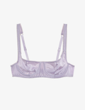 The Araks silk charmeuse gita underwire bra in fairy purple