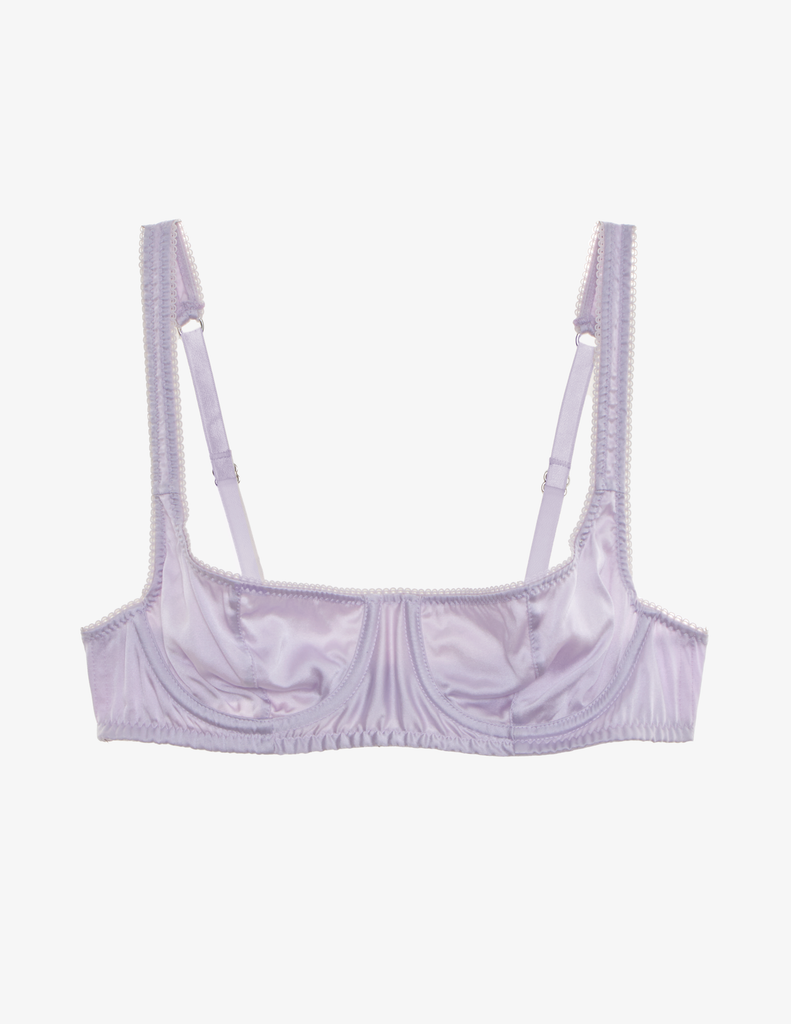 The Araks silk charmeuse gita underwire bra in fairy purple
