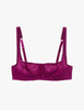 The araks silk gita underwire bra in cranberry red