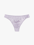 The araks silk charmeuse grier thong in fairy lavender