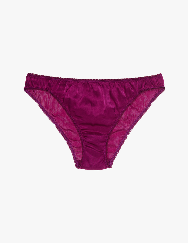 The araks silk gwyneth panty in cranberry red