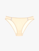 The araks silk and cotton harriet panty in tulle cream and lavender