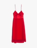 The araks silk ingrid slip in scarlet red