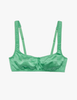 The araks silk penelope bralette in cypress green