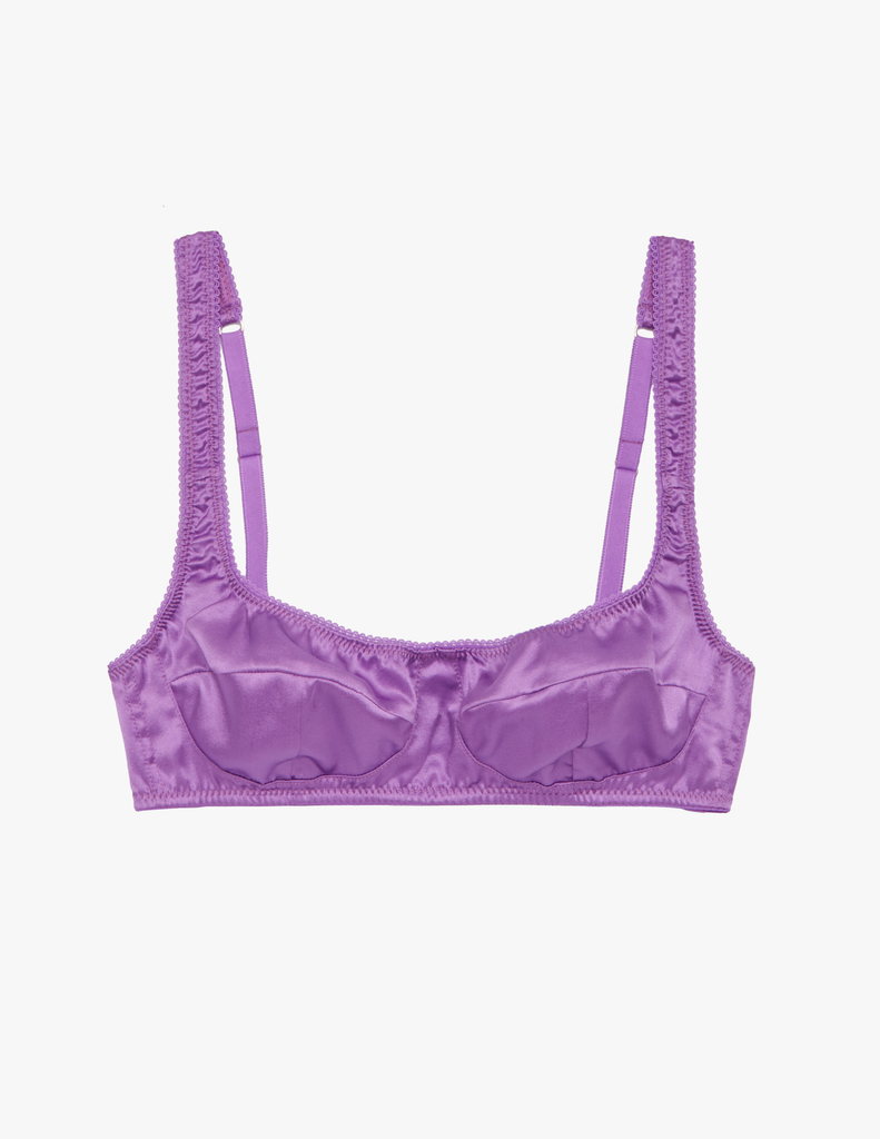 The araks silk penelope bralette in viola