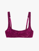 The araks silk penelope bralette in cranberry red