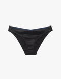 The araks silk charmeuse quincy panty in black