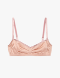 The araks silk charmeuse quintana bralette in bare 