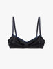 The araks silk quintana bralette in black