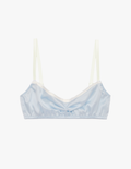 The araks silk quintana bralette in peri blue