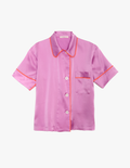 Araks silk charmeuse shelby pajama top in mauve purple
