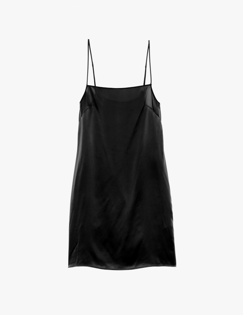 the araks silk tolouse slip in black