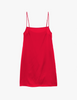 The araks silk toulouse slip in scarlet red