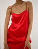 model wearing the Araks Toulouse slip in scarlet