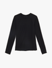 Araks Black long-sleeve rashguard on a white background
