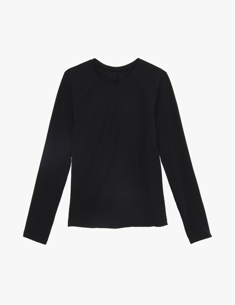 Araks Black long-sleeve rashguard on a white background