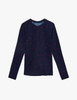 Araks Navy long-sleeve shirt with red polka dot on a white background