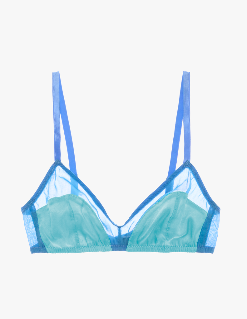 beatrice bralette in peekaboo blue
