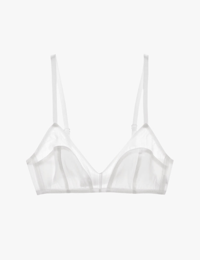 Araks beatrice bralette in white on a white background