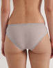 A close up image of the araks cotton crepe sonja panty in mist blue grey