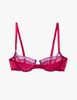 the chloe underwire bra in cherie red