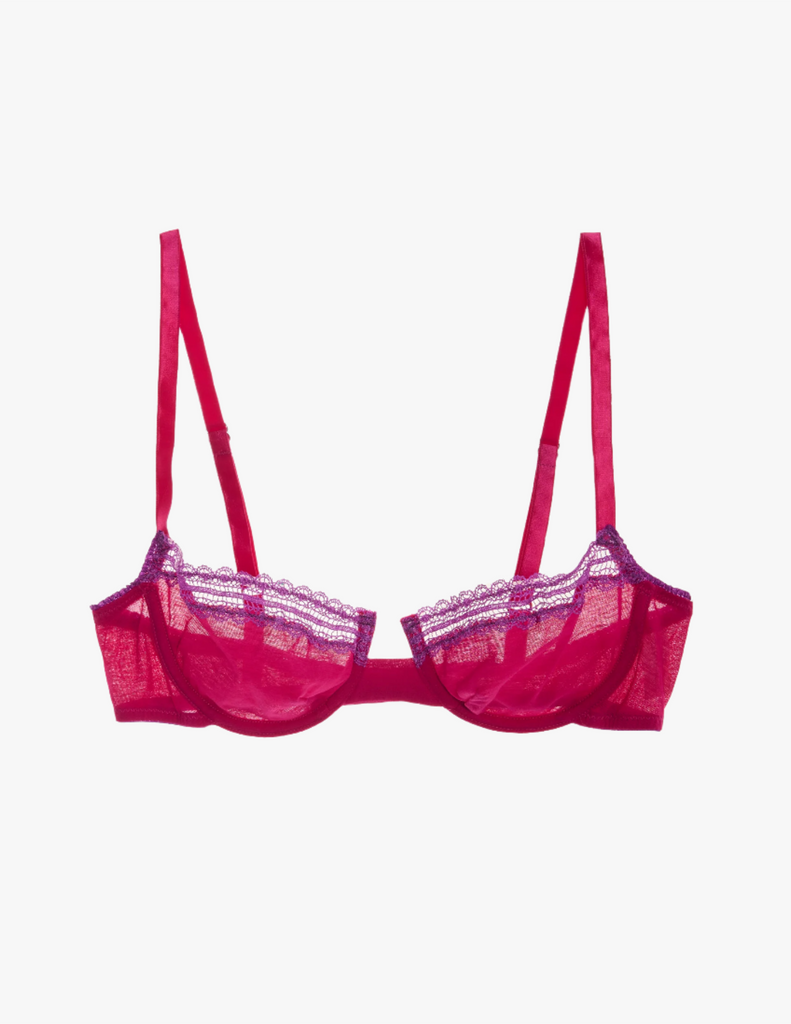 the chloe underwire bra in cherie red