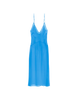 Blue silk slip dress