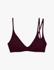 Burgundy Assymetric Swim Top