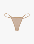 Bare cotton crepe Y-thong