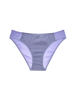 flat image of blue cotton with purple silk panty.