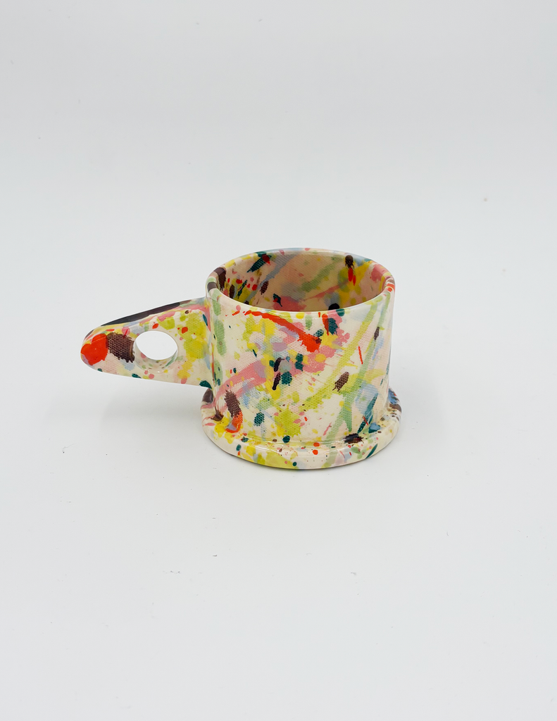 A peter shire handmade sculptural splatter mug