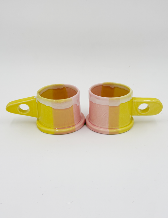 Pink and Yellow Dip Mug by Peter Shire