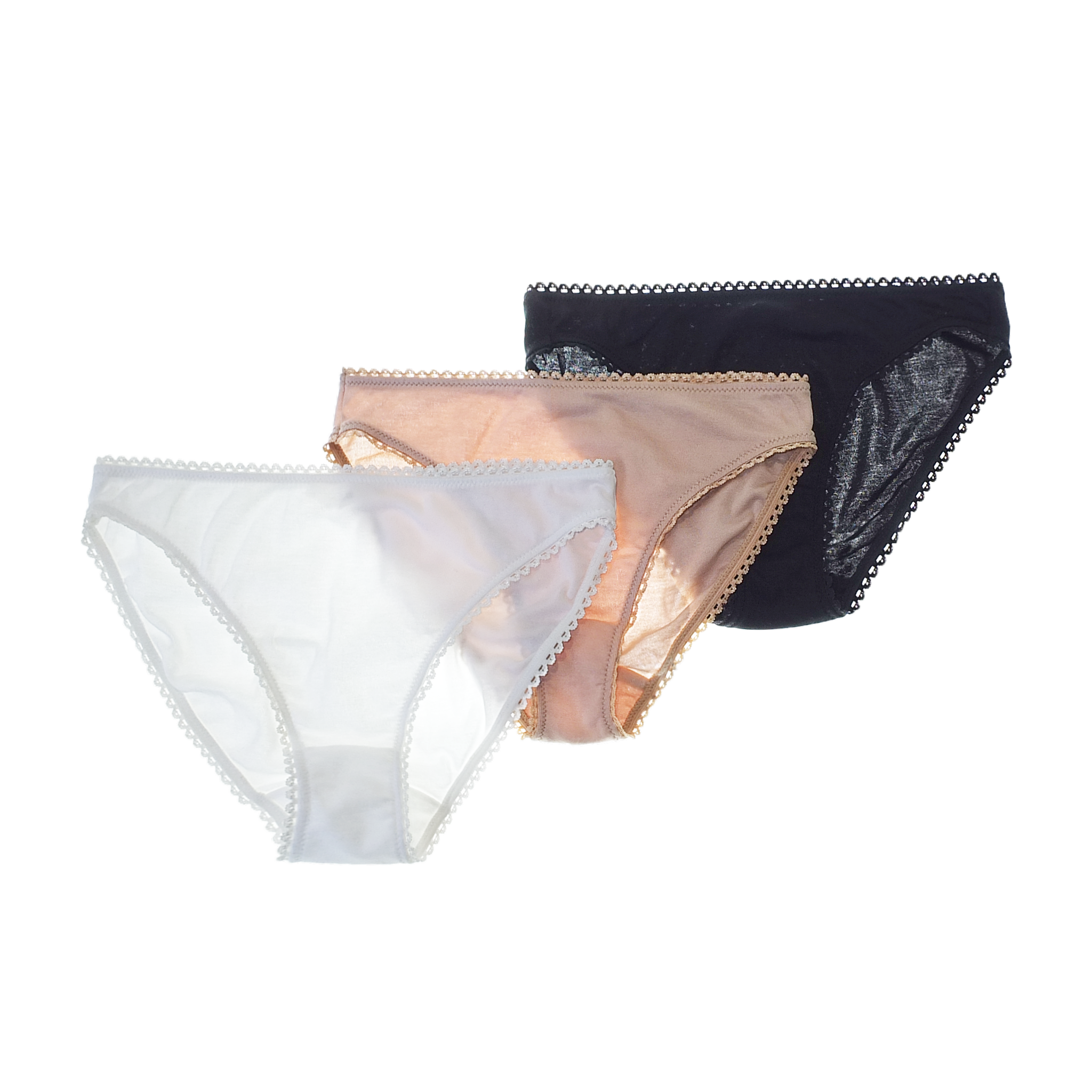 Araks Isabella Panty Set of 3 in Black, White, Sand